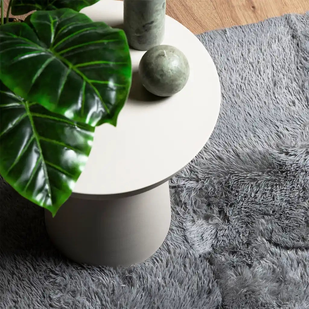 Tappeto Shaggy a Pelo Lungo NAVARRA Grigio Chiaro 60x100 cm 4102810