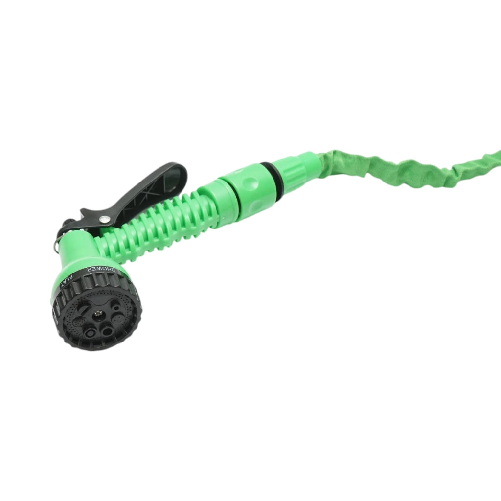 Tubo da giardino estensibile in lattice 10-30 m con pistola regolabile a 7 modalità, adattatore 3/4 e raccordo rapido 1/2