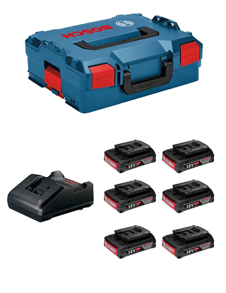 Power Set BOSCH (6 x 2,0 Ah + GAL18V-20 + L-Boxx 136)