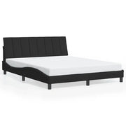 Letto matrimoniale | Letto per adulti | Giroletto senza Materasso Hanko Nero 160x200 cm in Velluto