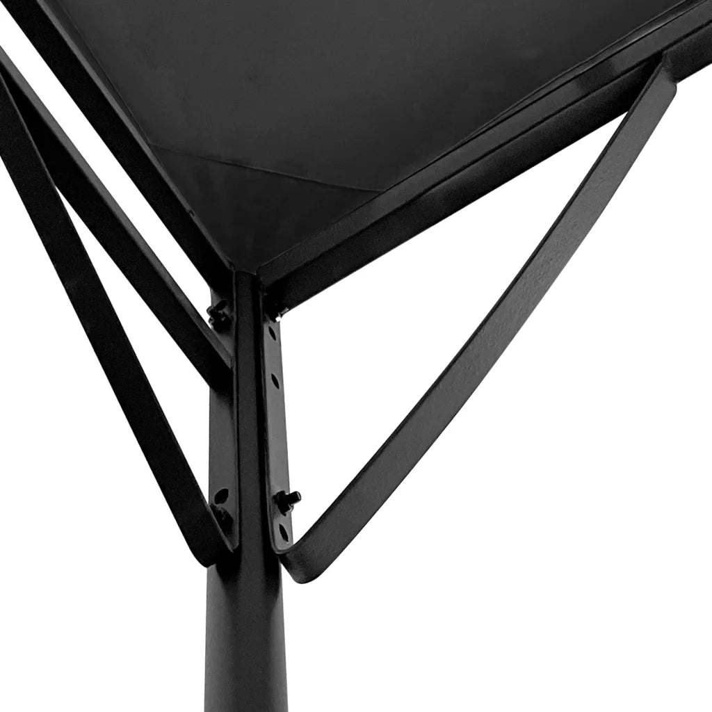 Tettoia Antracite 2x2,3 m 180 g/m2 Tessuto e Acciaio CFW9849229