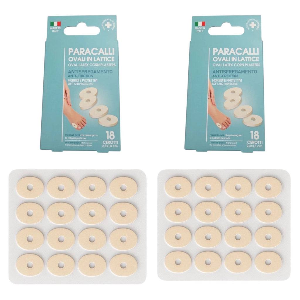 36 Pz Paracalli Ovali in Lattice 2,8x1,8cm Protezioni per Calli e Dita dei Piedi Cuscinetti Morbidi Antisfregamento