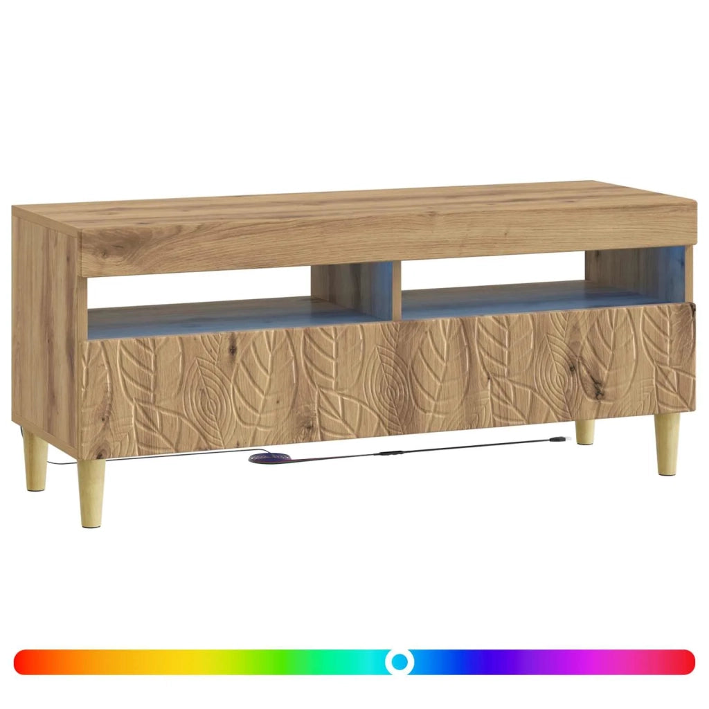Mobile TV LED Rovere Artigianale Legno ingegnerizzato 897214