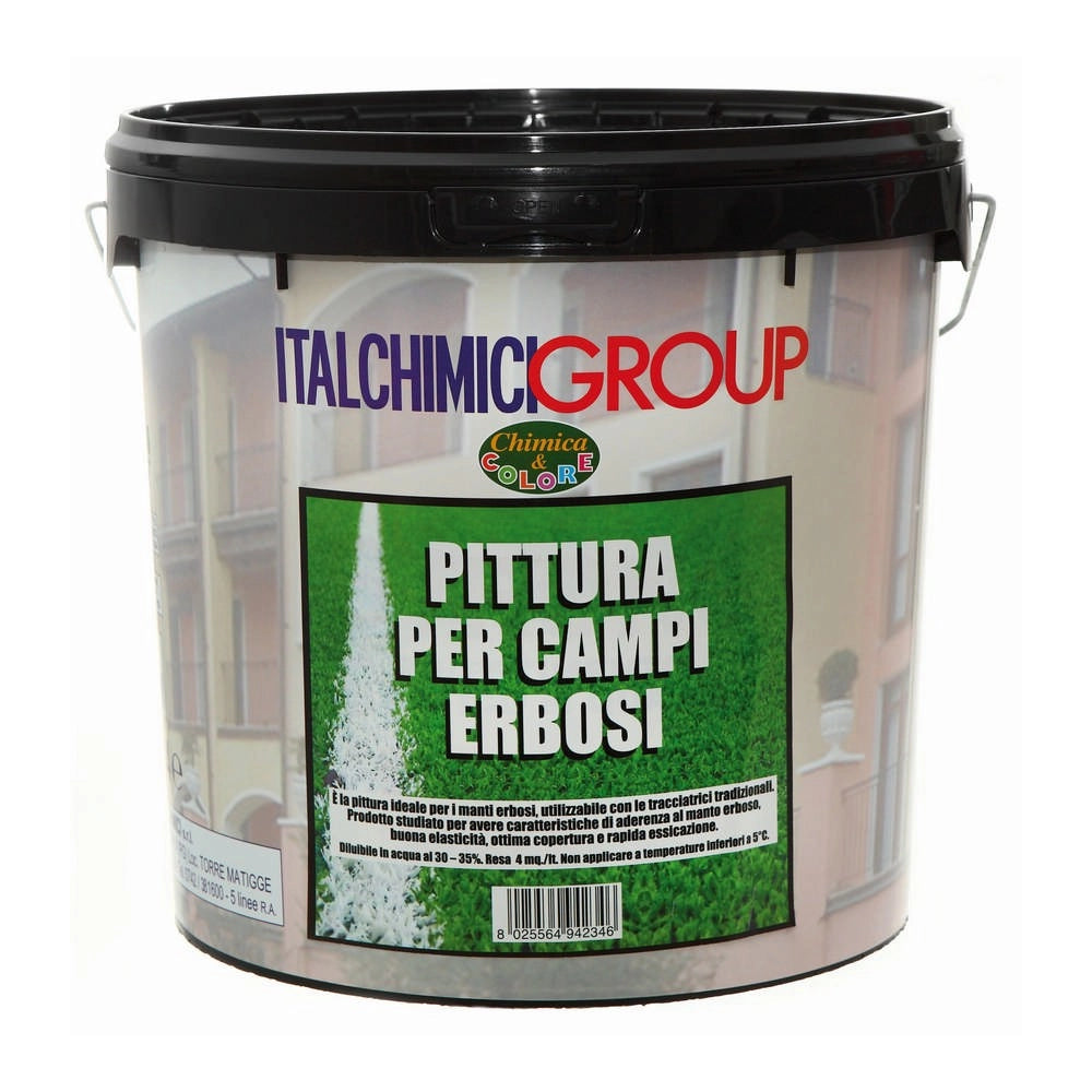Italchimici 14lt pittura ecologica traccialinee per campi erbosi