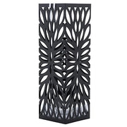 Portaombrelli quadrato in metallo con vassoio e gancio 49 cm nero 3512026