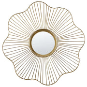 Specchio a forma di fiore dorato 40 cm per soggiorno camera da letto