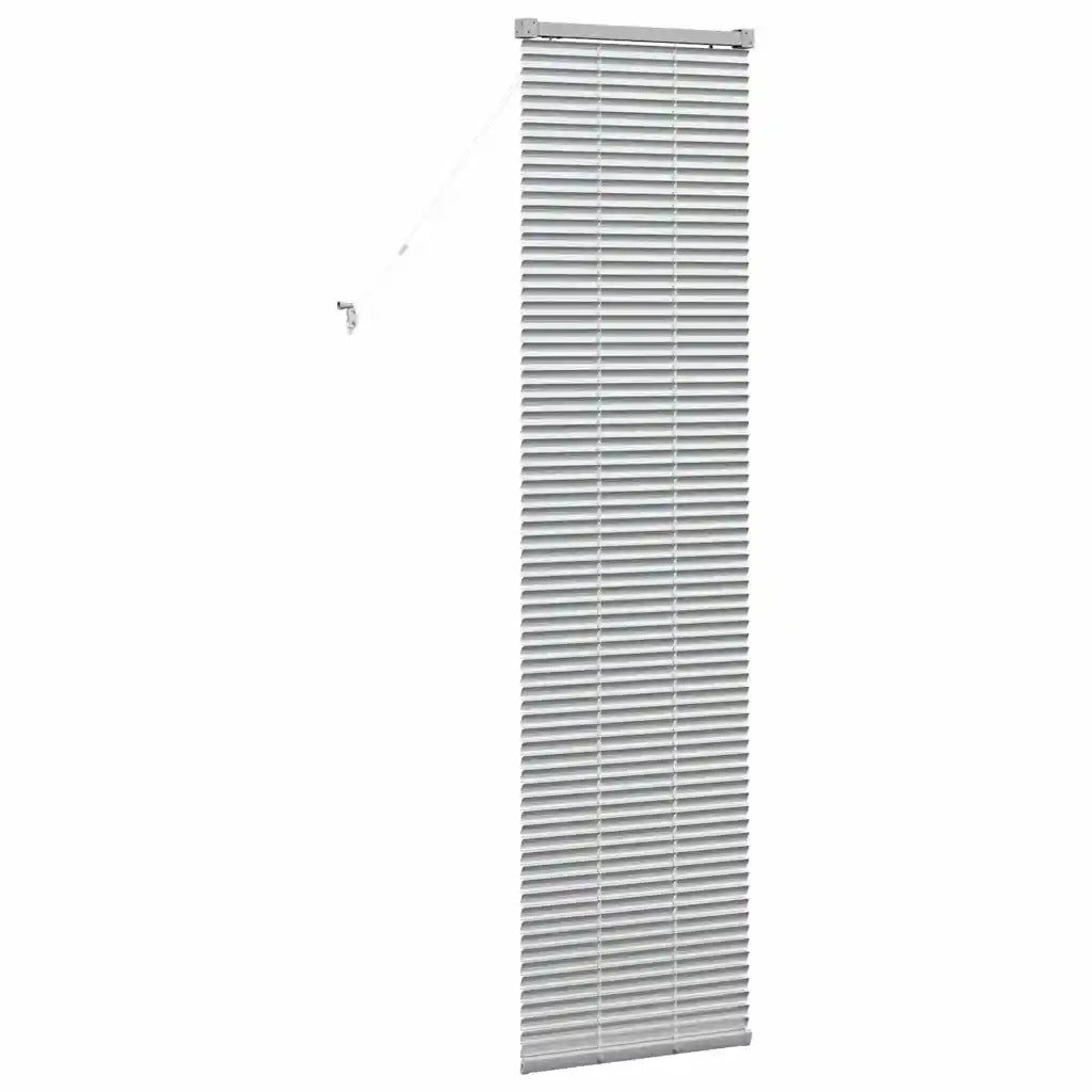 vidaXL Tenda per Finestra con tende Manuale Argento Alluminio