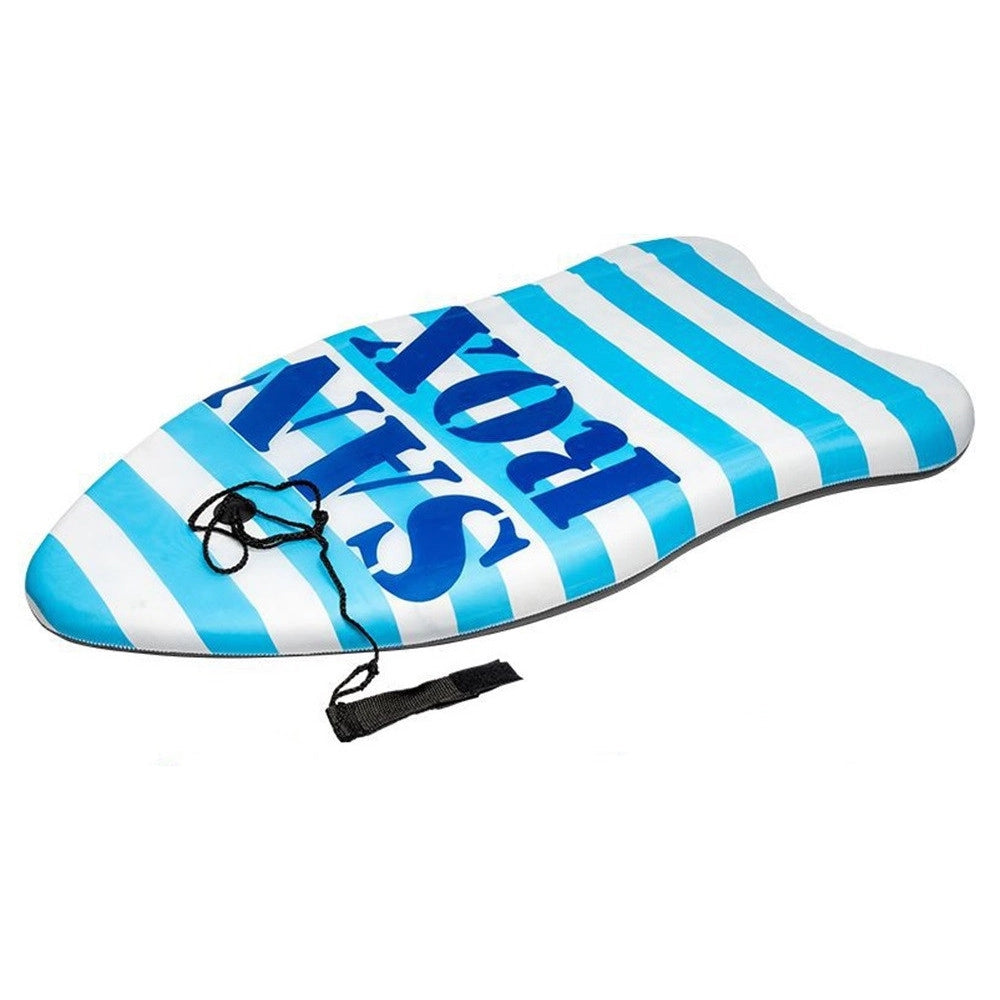 Trade Shop - Tavoletta Mare Eps 84cm Bodyboard Surf Stripe Righe Con Scritta Con Corda Caviglia 3501025 -