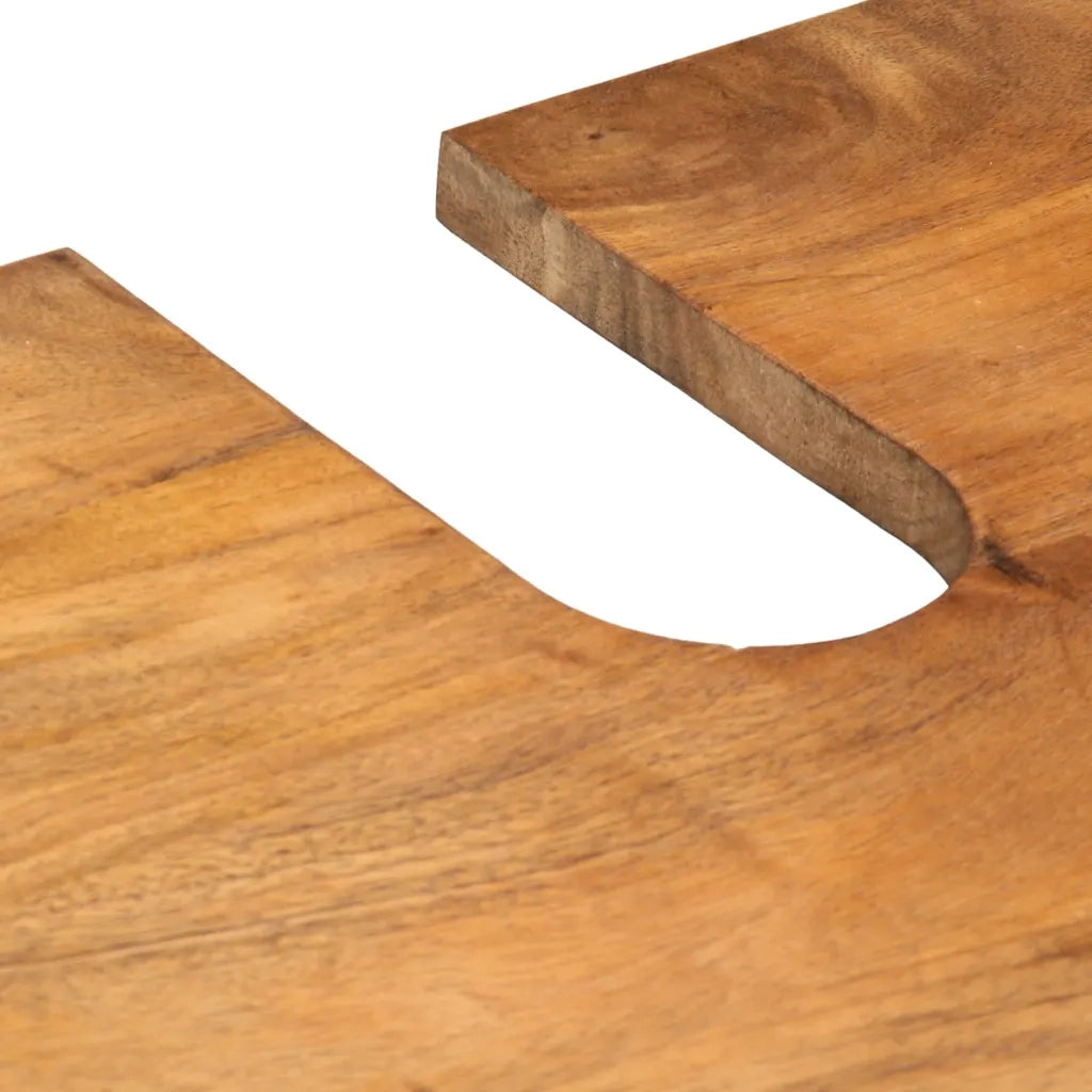 vidaXL Set Mobili da Bagno 2pz in Legno Massello di Mango