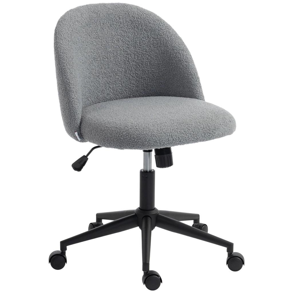 Chaise de Bureau Ergonomique Hauteur Réglable Roulettes Gris