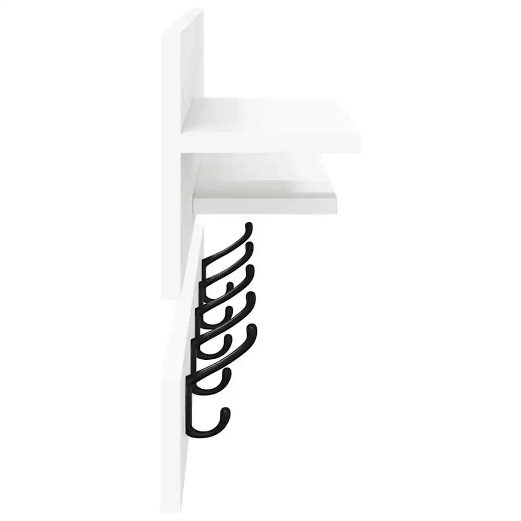 vidaXL Appendiabiti a muro Bianco 90 x 15 x 36 cm Legno multistrato