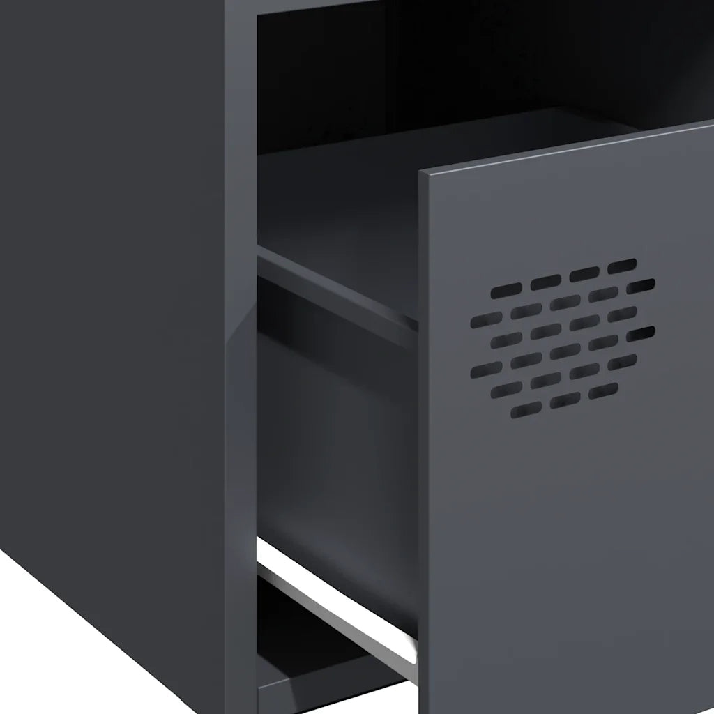 Credenza Antracite 35x39x73,5 cm in Acciaio Laminato a Freddo 851354