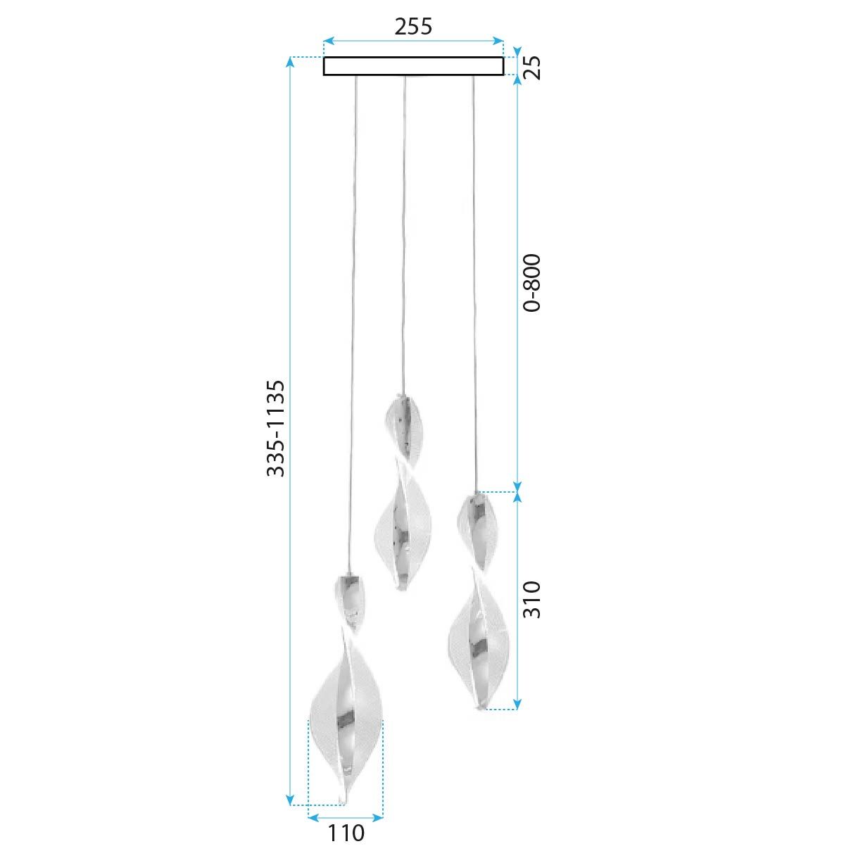 Lampada G028-3cp Gold