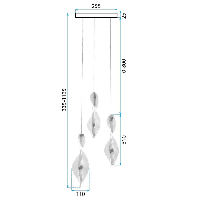 Lampada G028-3cp Gold
