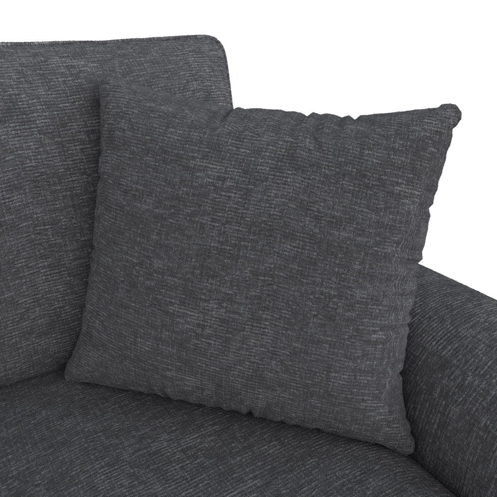 Divano modulare a U in chenille grigio con penisole, 3 colli, 280 ¡Á 137 ¡Á 84 cm