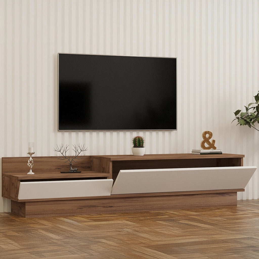 Persico, Mobile Porta tv 2 Ante, 160x35x35h cm Bianco