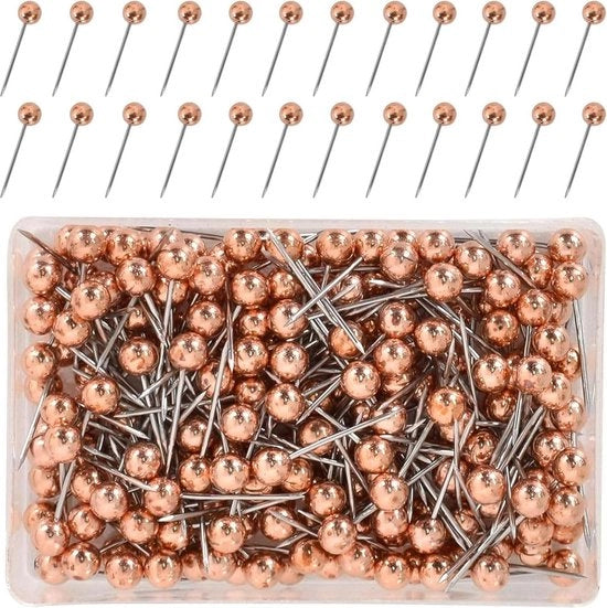 Set di spille in acciaio inossidabile con testa - spille - spille da cartone - spille da nastro - set di spille per cucire - attrezzi per cucire e ricamo