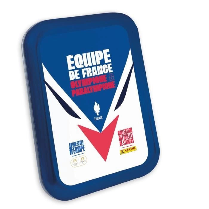 Scatola in metallo con 10 tasche + 2 card edizione limitata - PANINI - Squadra francese Giochi Olimpici 2024