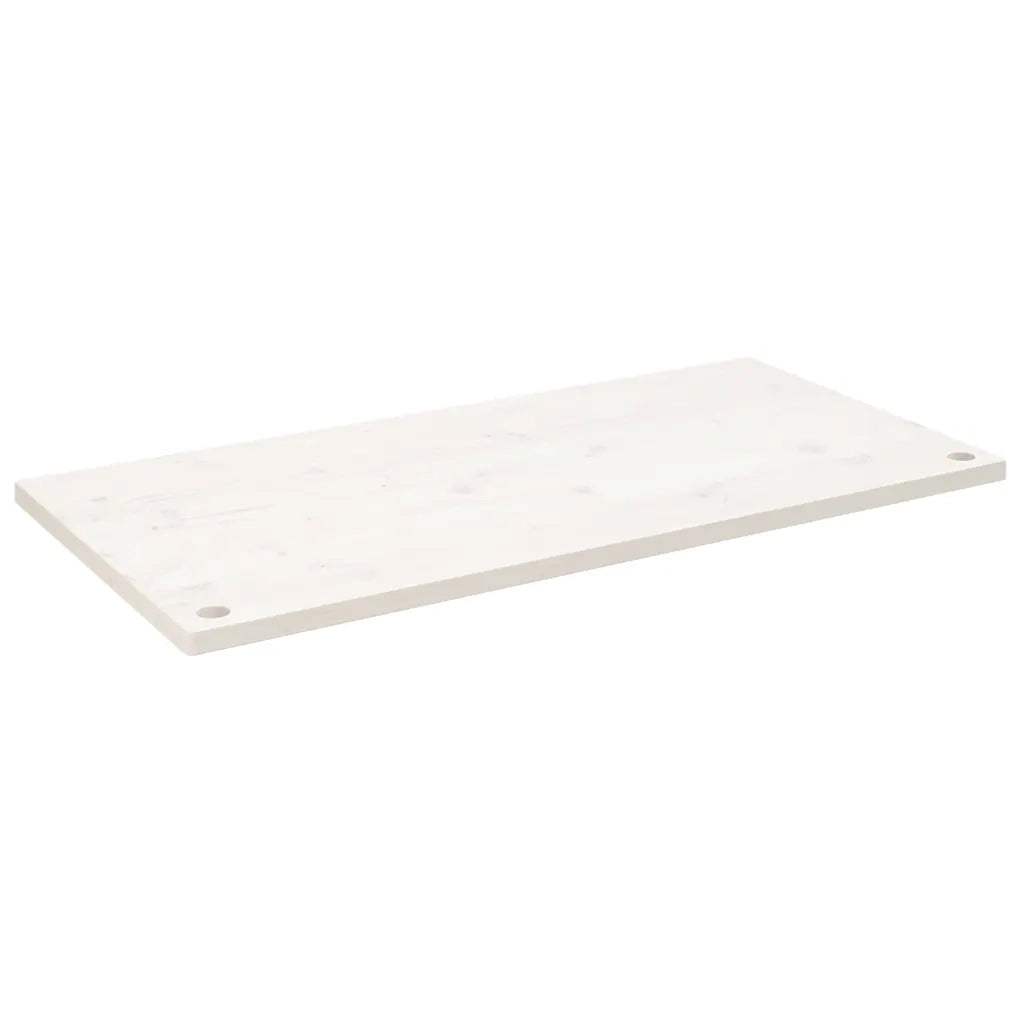 Piano Scrivania Bianco 110x60x2,5 cm in Legno Massello di Pinocod mxl 118393