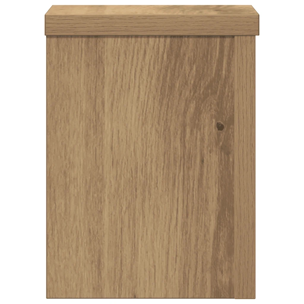vidaXL Supporti per Piante 2 pz Rovere 15x15x20 cm in Multistrato