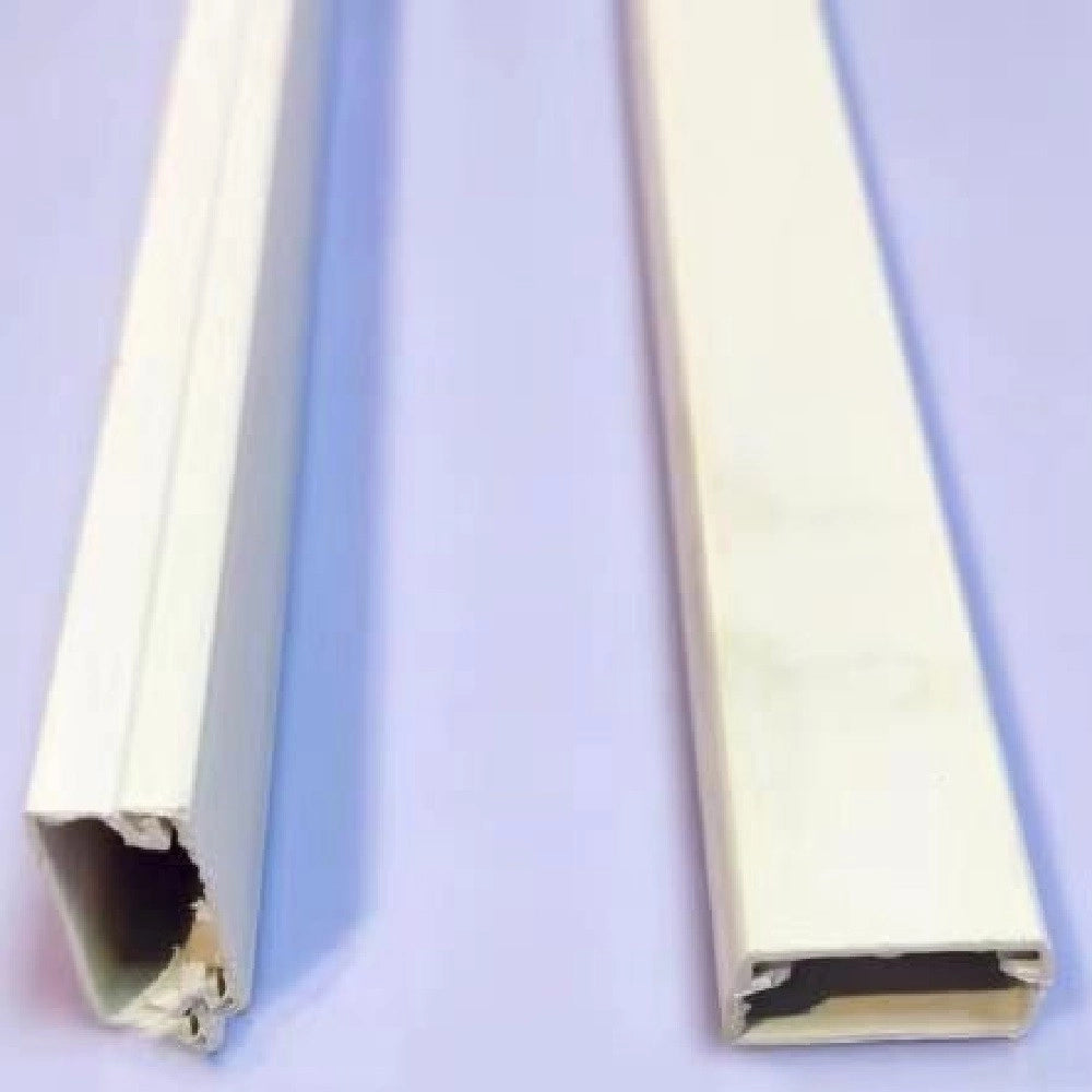 Trade Shop - Set 2 Canalina Passacavo Singola 2 Metri 20 X 10 Mm Bianco Canale Singolo 60770 -
