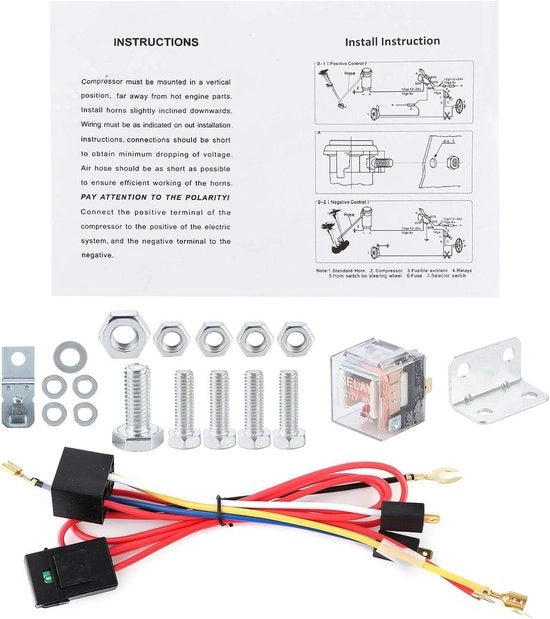 Fornitura universale 12V Luchthoorn 135DB Dual Trompet per Auto, Camion, Motocicli e Barche