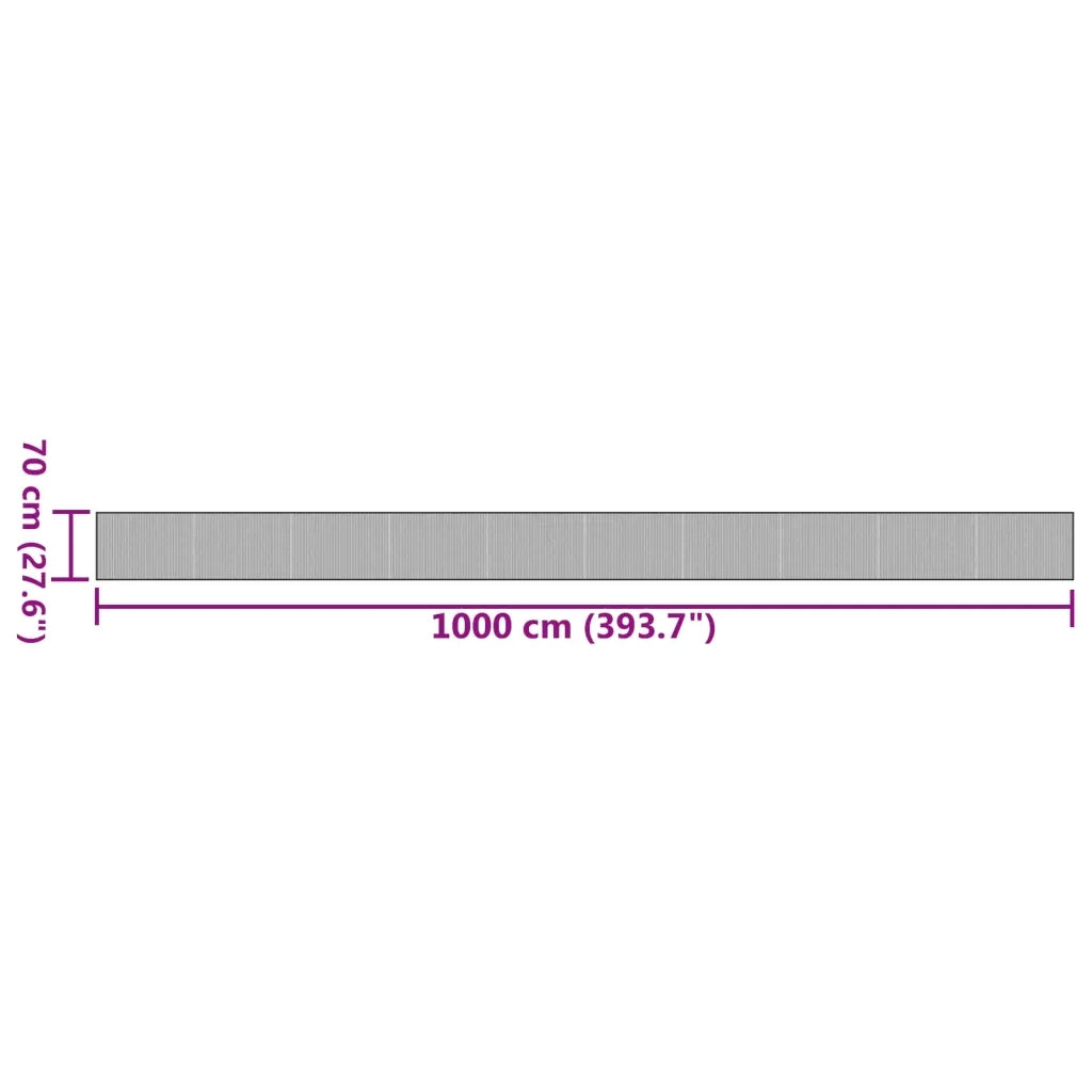 Tappeto Rettangolare Grigio 70x1000 cm in BambÃ¹