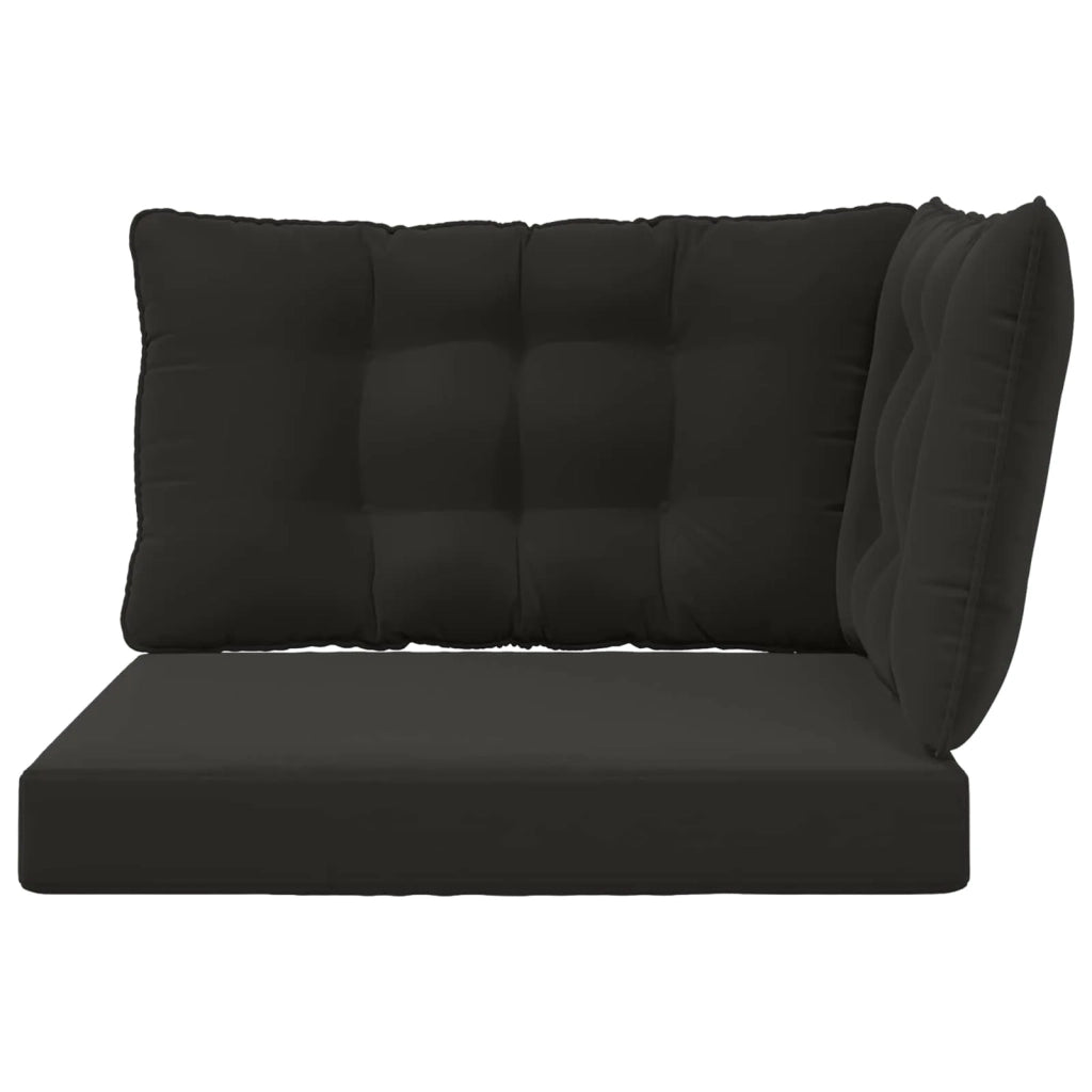 Cuscino per divano da esterno 3 pcs Nero Poliestere