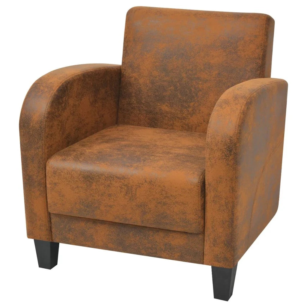Poltrona lounge poltrona club divano marrone 73 x 72 x 76 cm 1102086/3