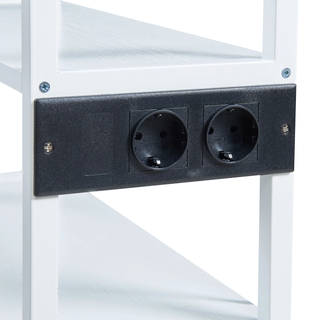 Carrello Porta Stampante per Ufficio Svanaldsvipp 100 x 55 x 38 cm - Bianco [en.casa]