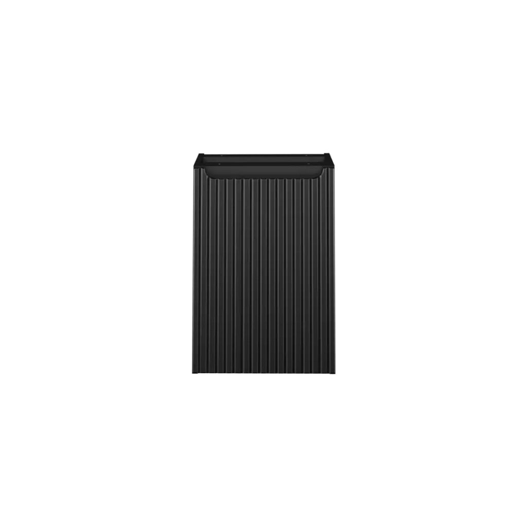 Mobile da bagno VANO - Cesto per la biancheria integrato - Nero opaco - L40 × P39 × H57 cm - Da appendere