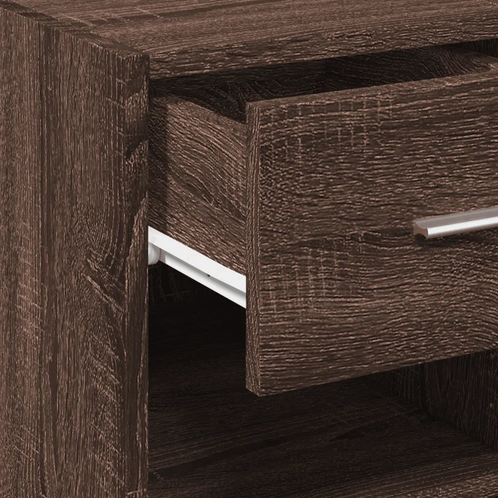 vidaXL Credenza Rovere Marrone 30x42,5x93 cm in Legno Multistrato