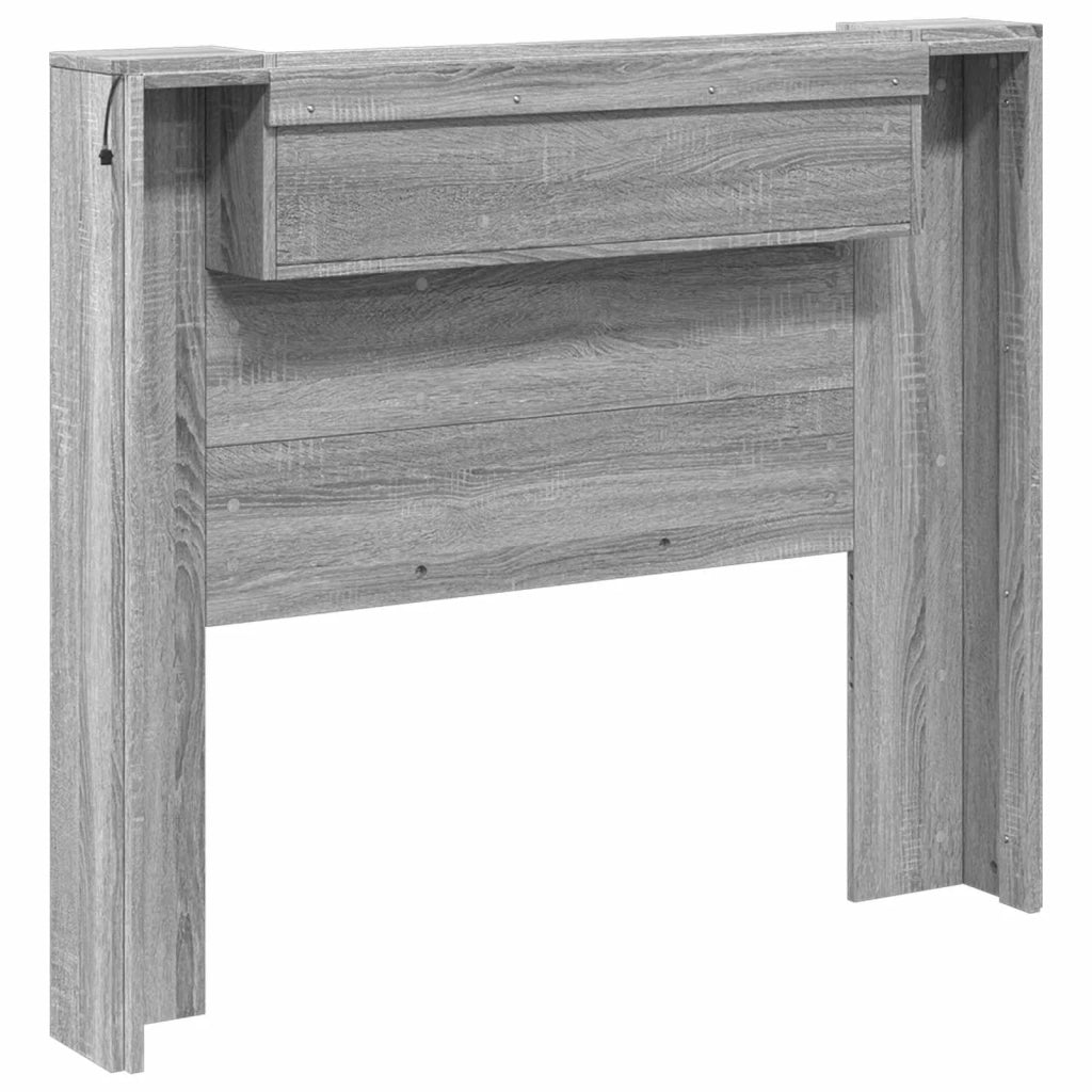 Testiera-Testata Decorativa Grigio Sonoma 120 x 16,5 x 103,5 cm Legno multistrato