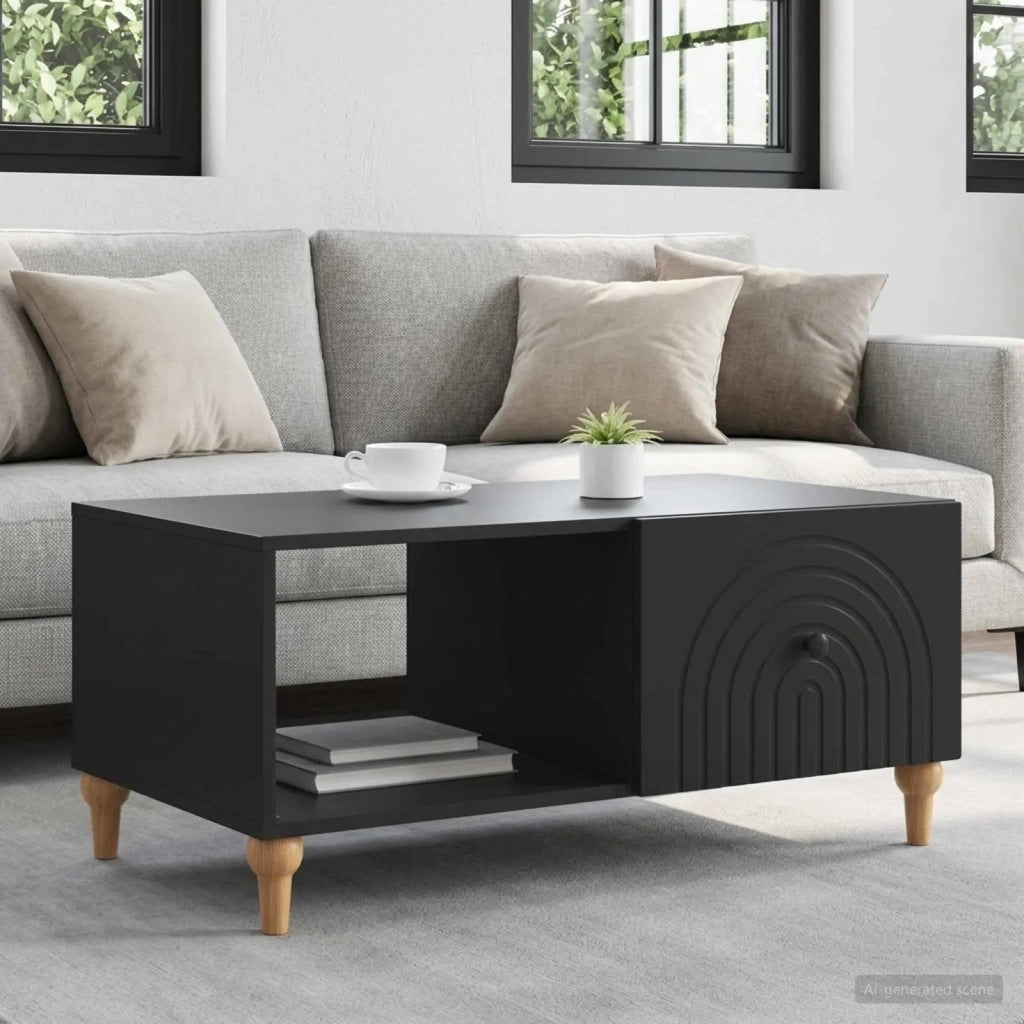 Tavolino da salotto Nero 90 x 50 x 40 cm Legno ingegnerizzato 894266