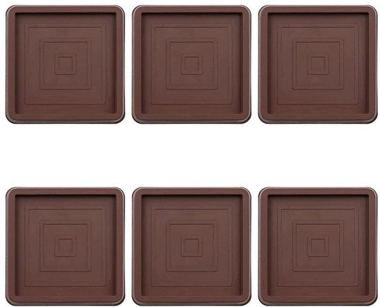 Onderzetters per 6 pezzi - Gomma Antiscivolo - 2,5 pollici - Resistenti - Per Pavimenti in Legno Duro - Prevenzione di Solchi e Macchie - Tappi per Mobili