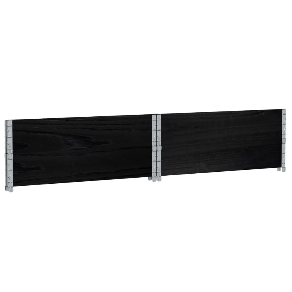Vassoio per fioriera aiuola rialzata piante fiori terrazza giardino 100 x 100 cm legno massello di pino nero 02_0037248
