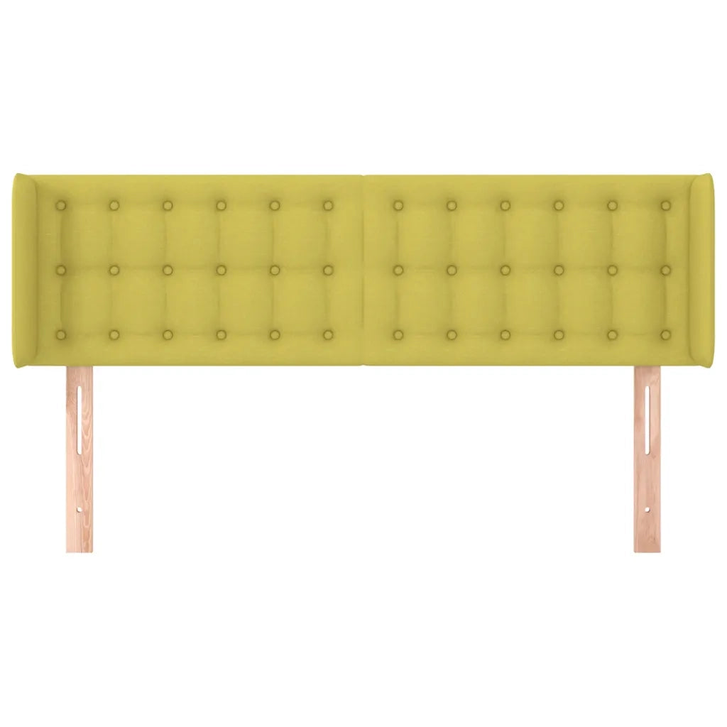 Testiera ad Orecchio Verde 147x16x78/88 cm in Tessuto