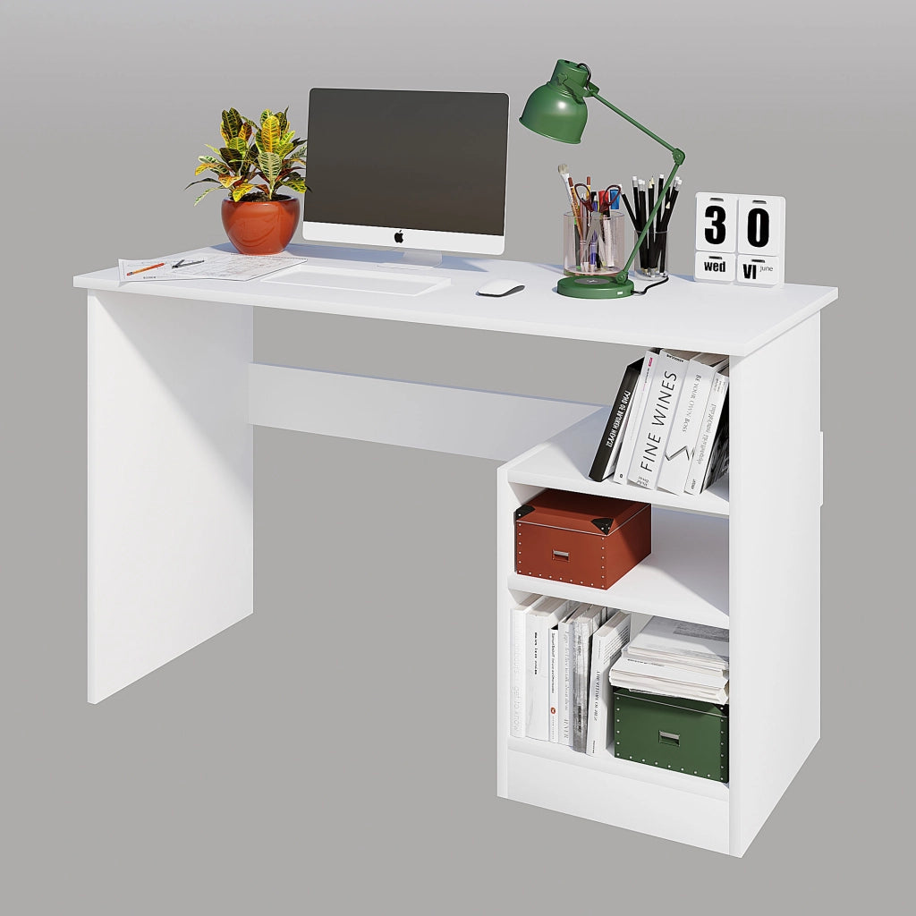 Scrivania in legno "Bahar" - 120 x 50 x 74 cm - Bianco