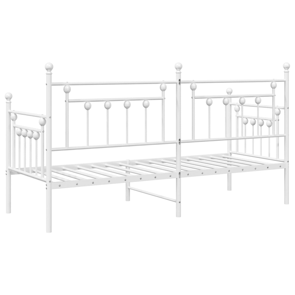 Struttura Letto Giornaliero Bianca 80x200 cm in Acciaio