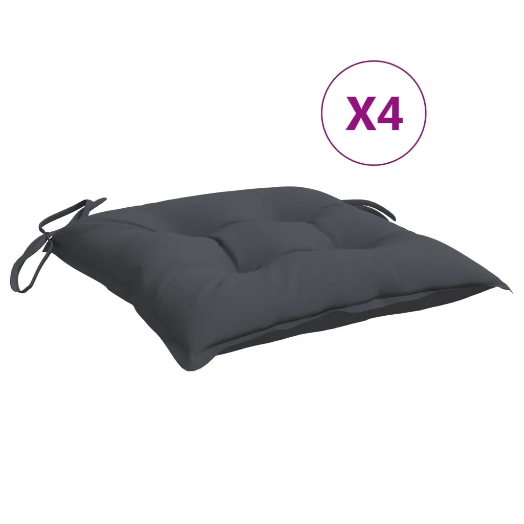 Cuscini per Sedia 4 pz | Cuscini per sedie Antracite 50x50x7 cm Tessuto Oxford