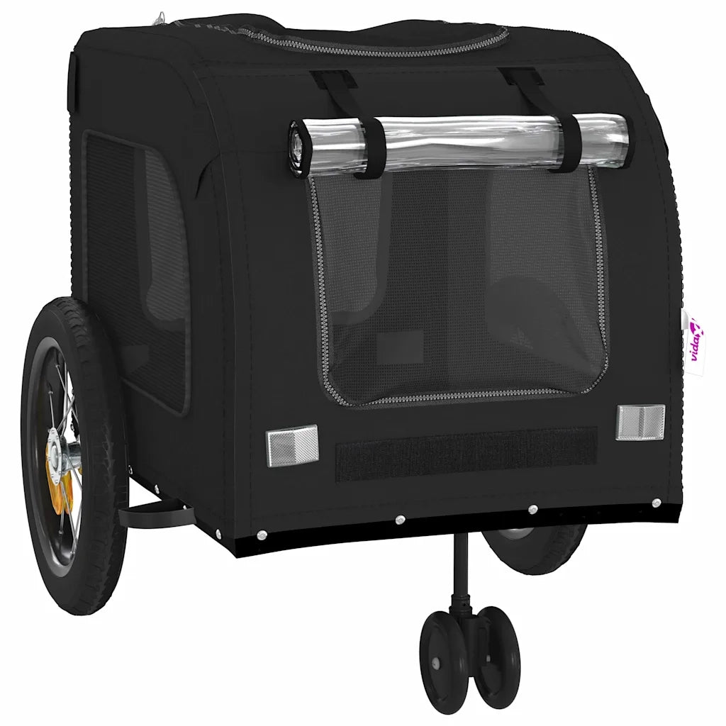 Rimorchio per bicicletta per animali domestici Nero CFW9222967