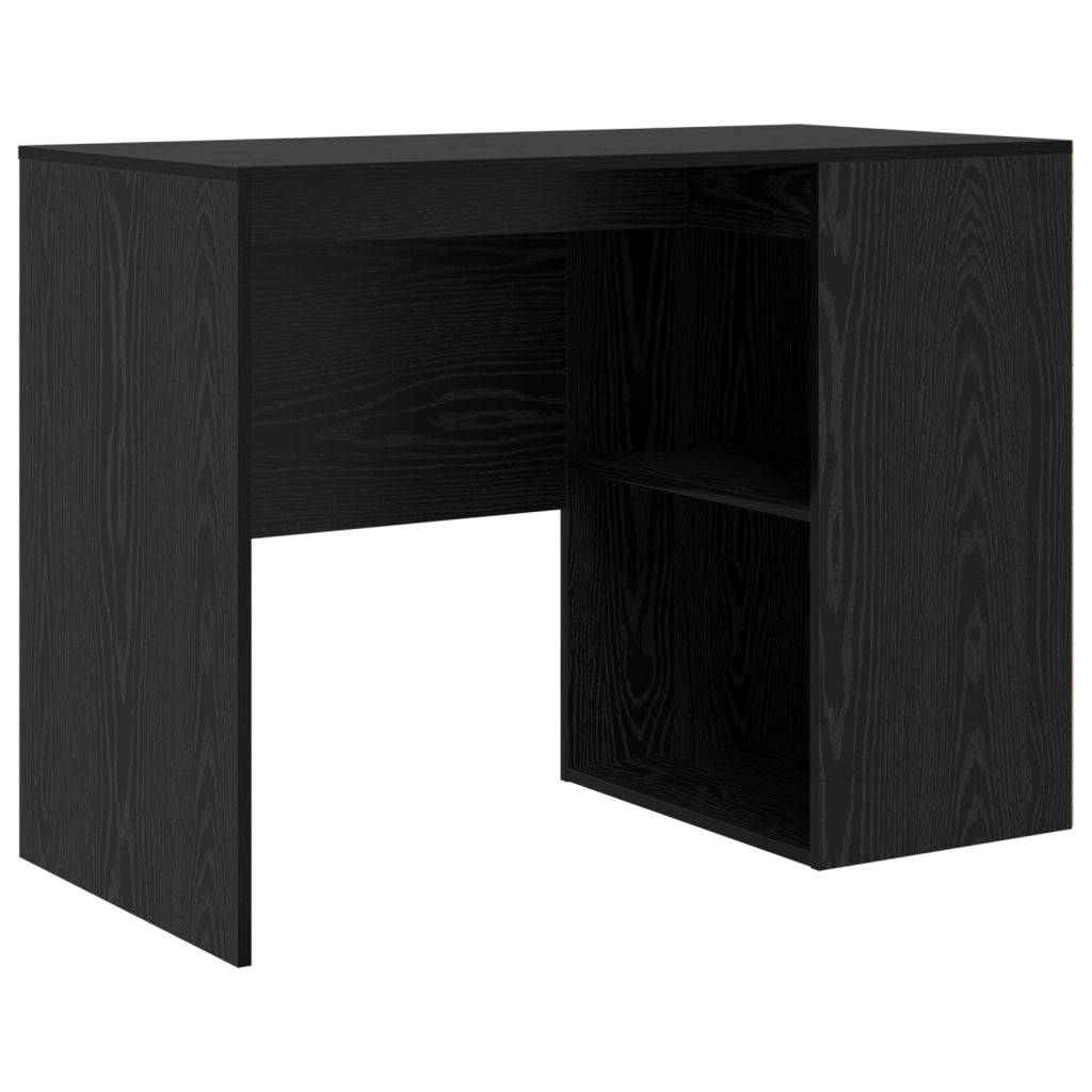 Scrivania Angolare Rovere Nero 102x88x75 cm Legno Ingegnerizzato