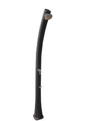 Colonna doccia solare in HDPE  soffione ultrapiatto Sphera Colore: Nera, Materiale: Plastica (HDPE)