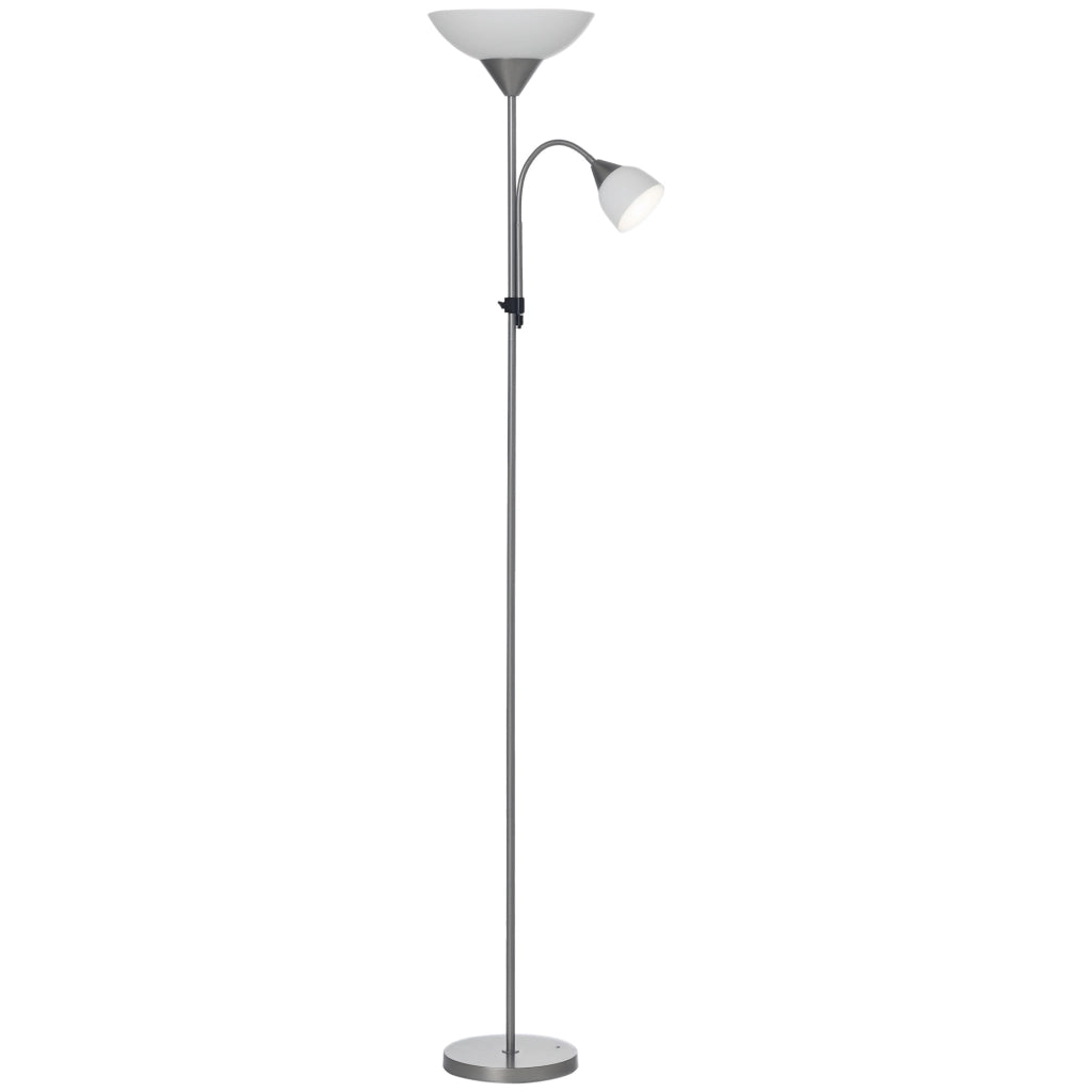 Lampada da terra con 2 teste E27 E14 ¨C Zephmum ¨C base metallo ?28x179.5 cm
