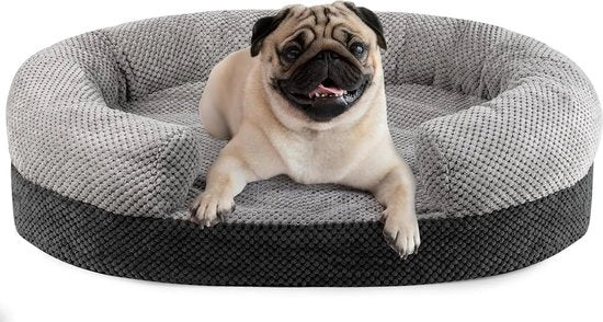 Letto per cani impermeabile composto da materasso ortopedico lavabile, cuscino per cani con supporto per testa e collo, soffice e antiscivolo, dimensioni 71 x 51 cm