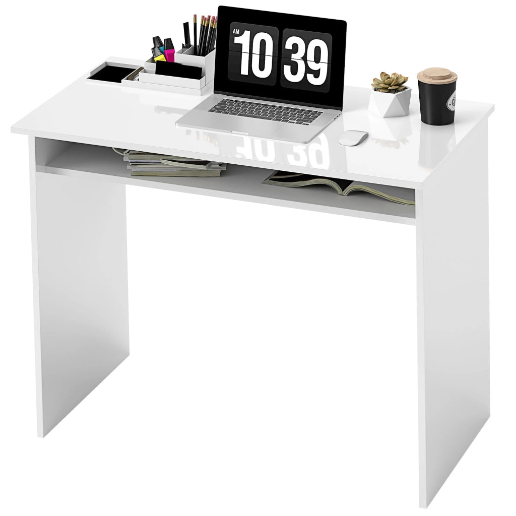 Scrivania computer con ripiano ¨C zephmum ¨C bianco 90x50x74 cm