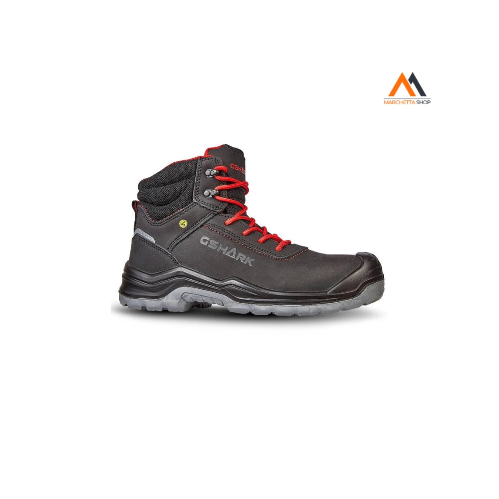 Scarpe Antinfortunistiche GShark Boss S3S FO SR ESD Alte Imp TAGLIA: 41, COLORE: ROSSO/NERO