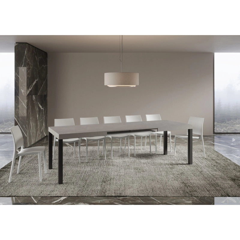 Tavolo allungabile 160/244x80 cm Everyday telaio Antracite - Cashmere