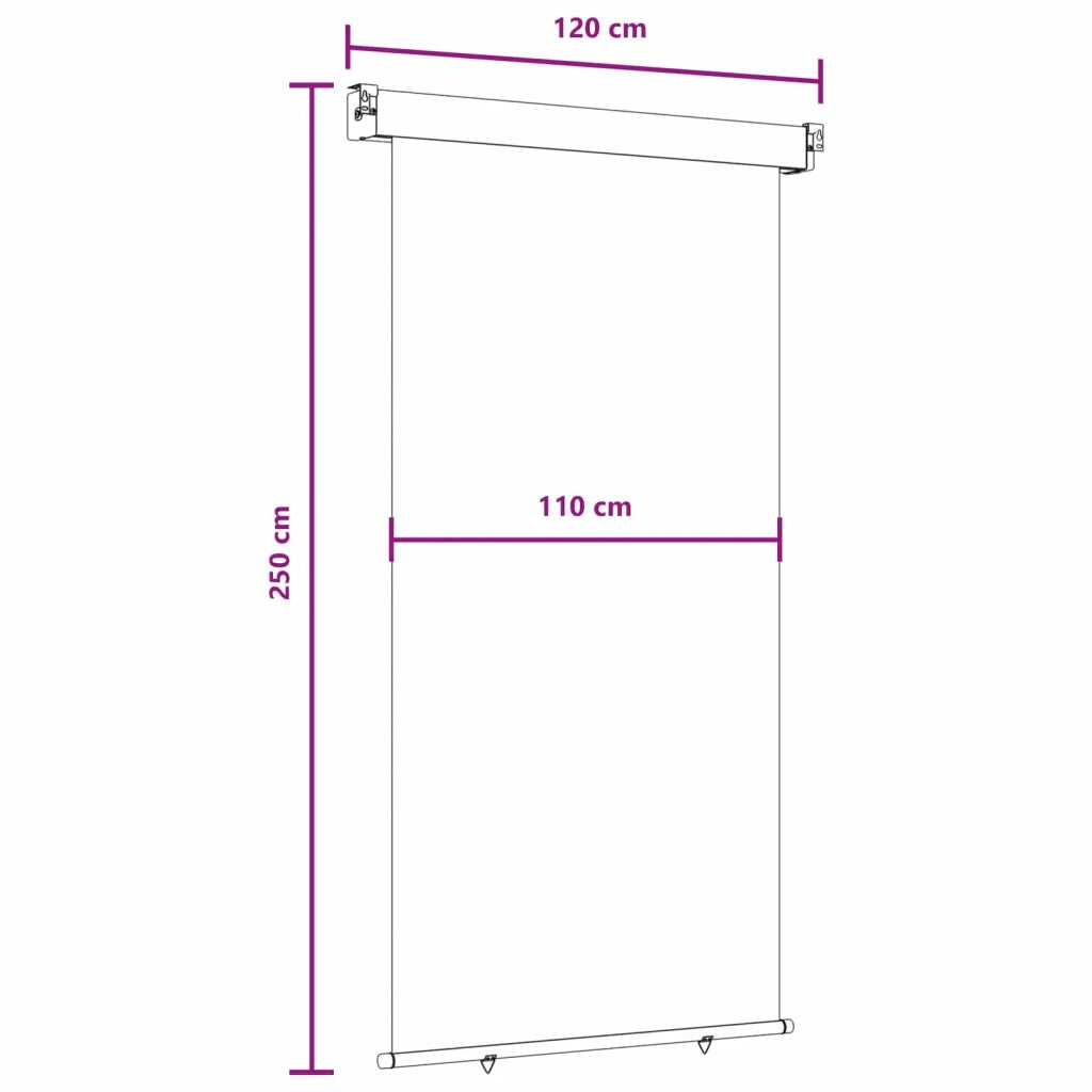 Tenda laterale per balcone-Tenda parasole per balcone 100% poliestere ferro acciaio 881012