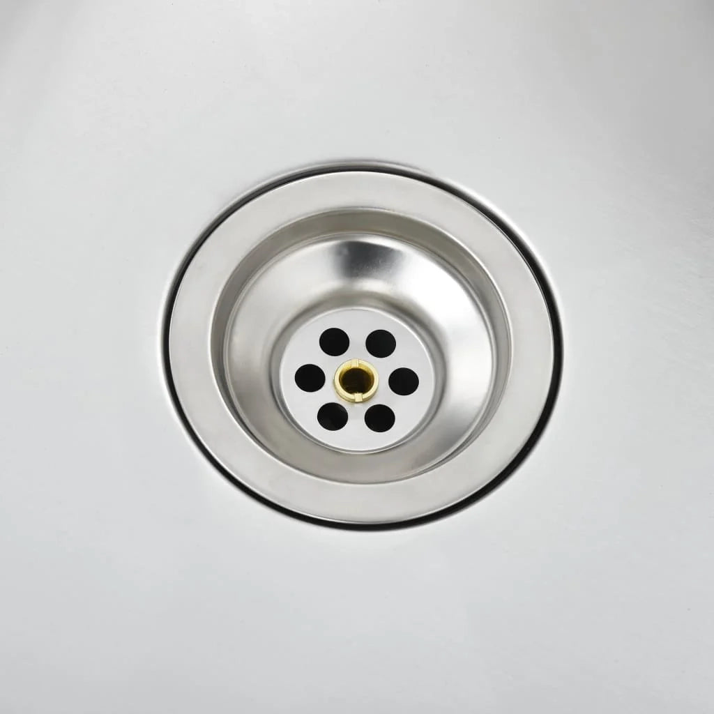 Lavello da cucina fatto a mano con filtro 76 x 44 cm acciaio inox 02_0002364